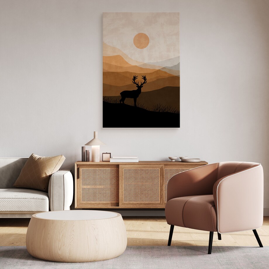 Obraz Jeleń na Rykowisku 80x120cm