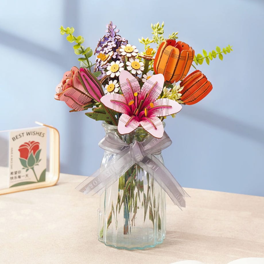 Pomarańczowy tulipan DIY - kwiaty Robotime