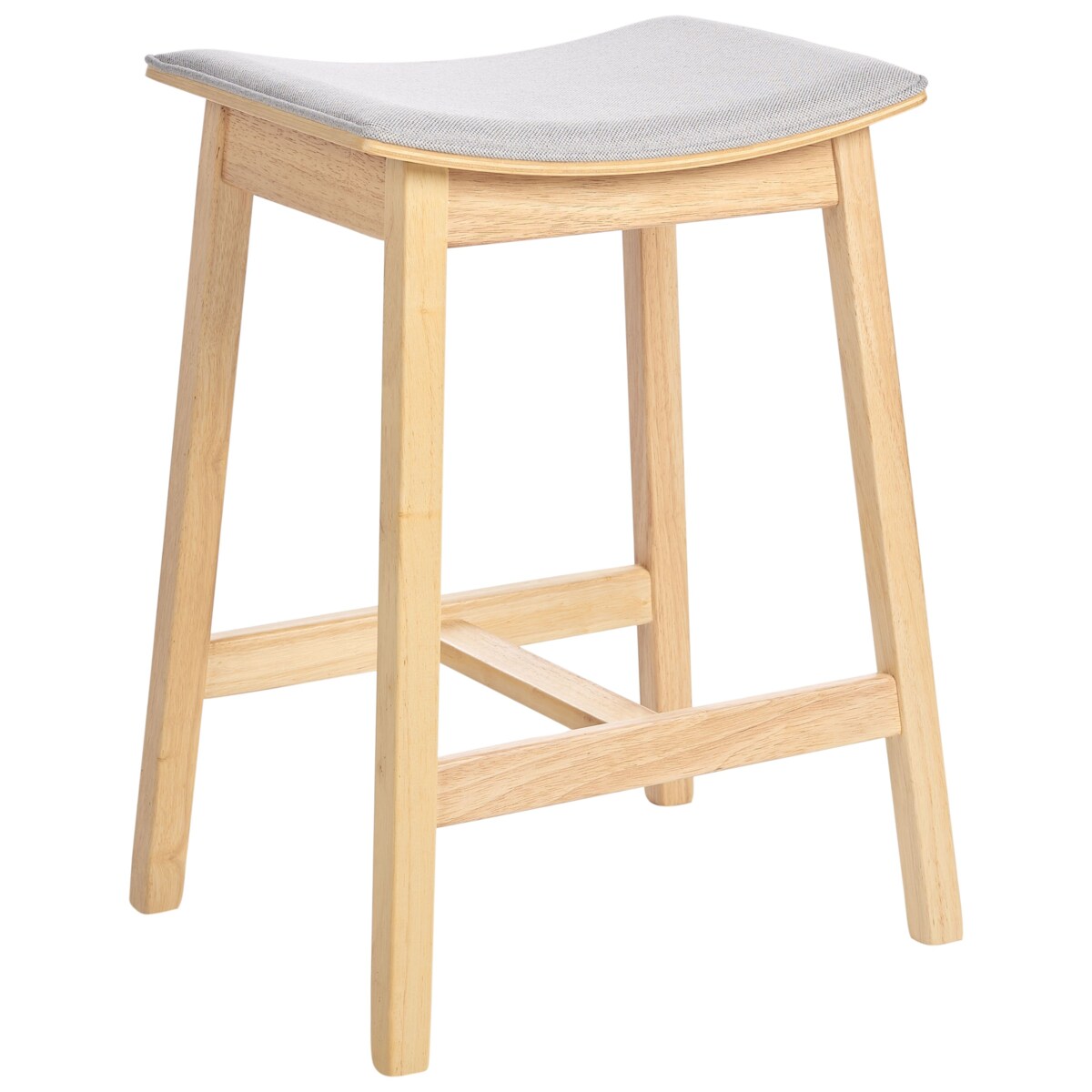 Zestaw 2 hokerów barowych DIXON Drewno Jasnoszary