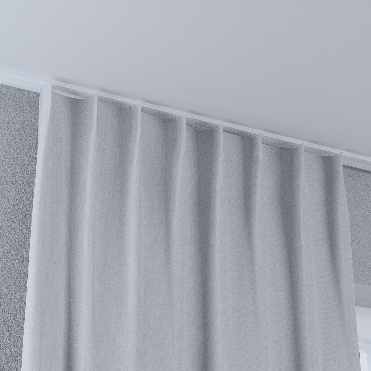 Zasłona na haczykach flex pojedynczych 130x245 jasny szary