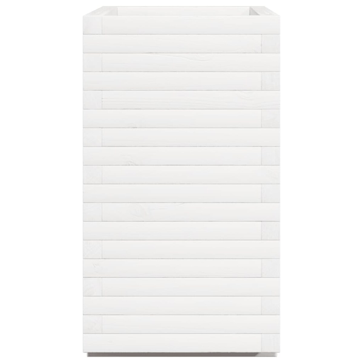 vidaXL Donica ogrodowa, biała, 70x40x72 cm, lite drewno sosnowe