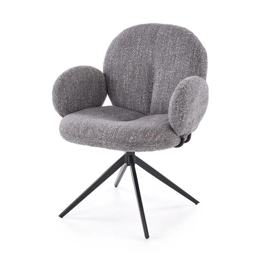 Krzesło tapicerowane K568 szare obracane