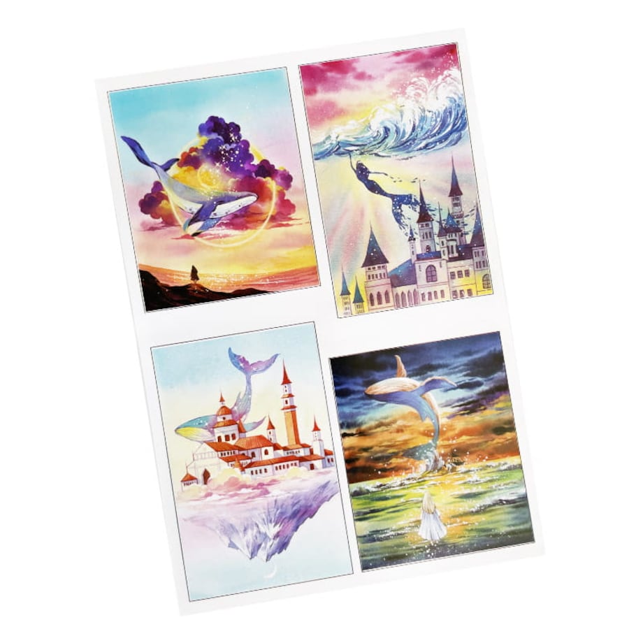 Malowanie akwarelą - Ocean - 4 elementy