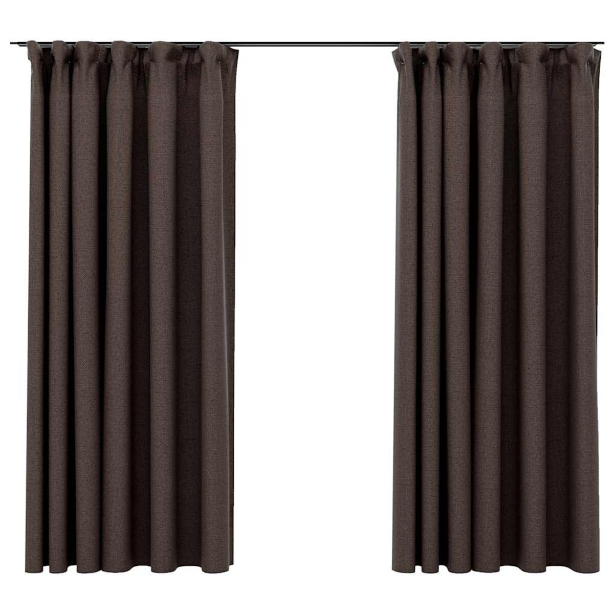 vidaXL Zasłony stylizowane na lniane, 2 szt., taupe, 140x175 cm