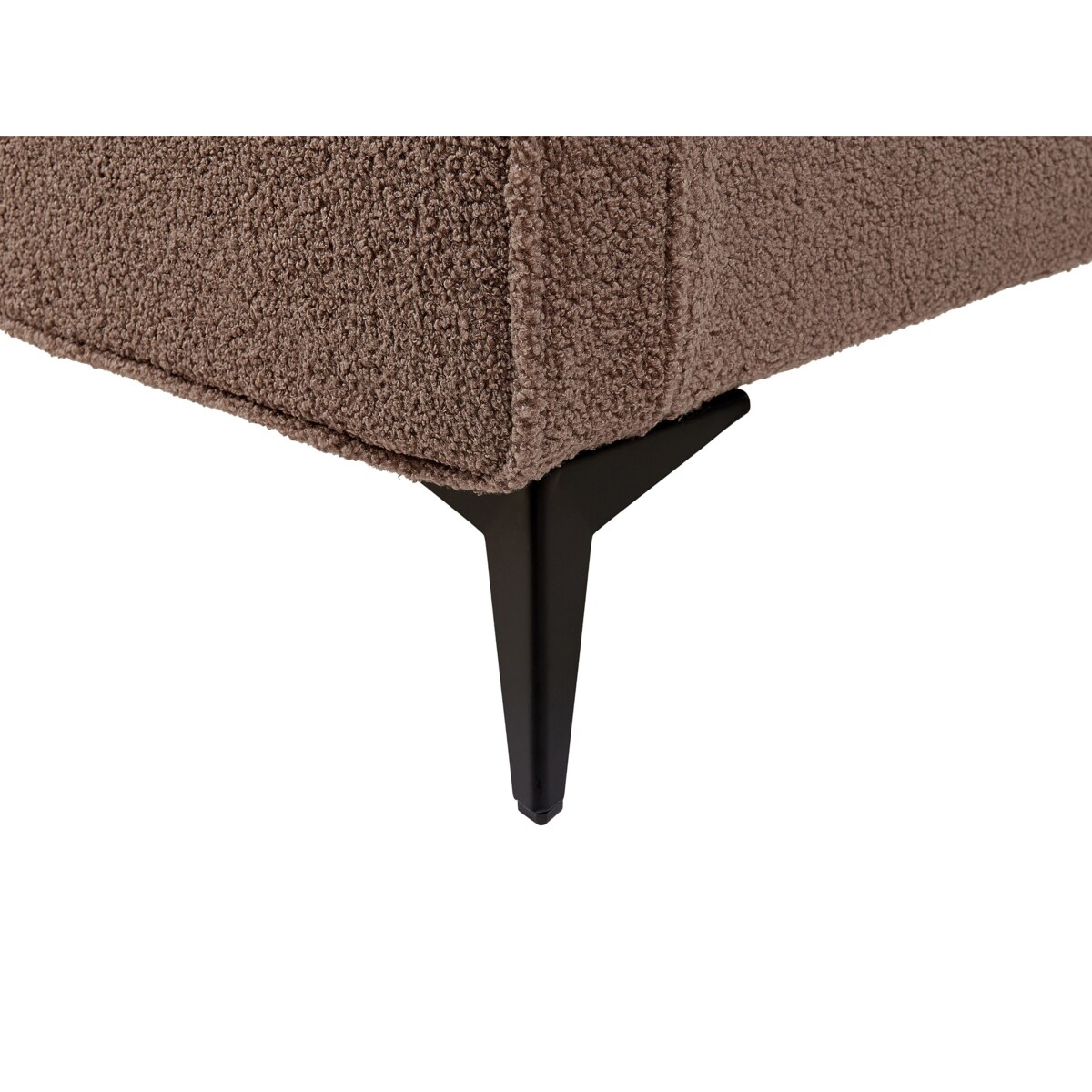 Łóżko boucle 180 x 200 cm brązowe VALOGNES