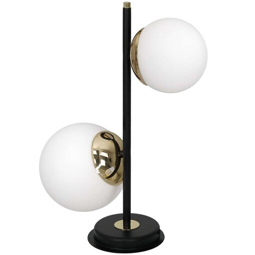 LAMPKA stołowa SPARTA MLP6502 Milagro szklana LAMPA stojąca na biurko kule balls białe złote