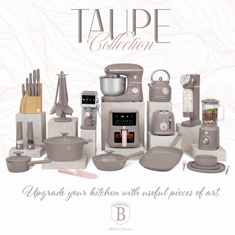 Zastawa stołowa Serwis Komplet talerzy naczyń 18 ele dla 6 osób BERLINGER HAUS Taupe