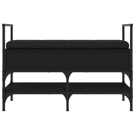 vidaXL Ławka na buty, czarna, 85,5x42x57,5 cm, materiał drewnopochodny