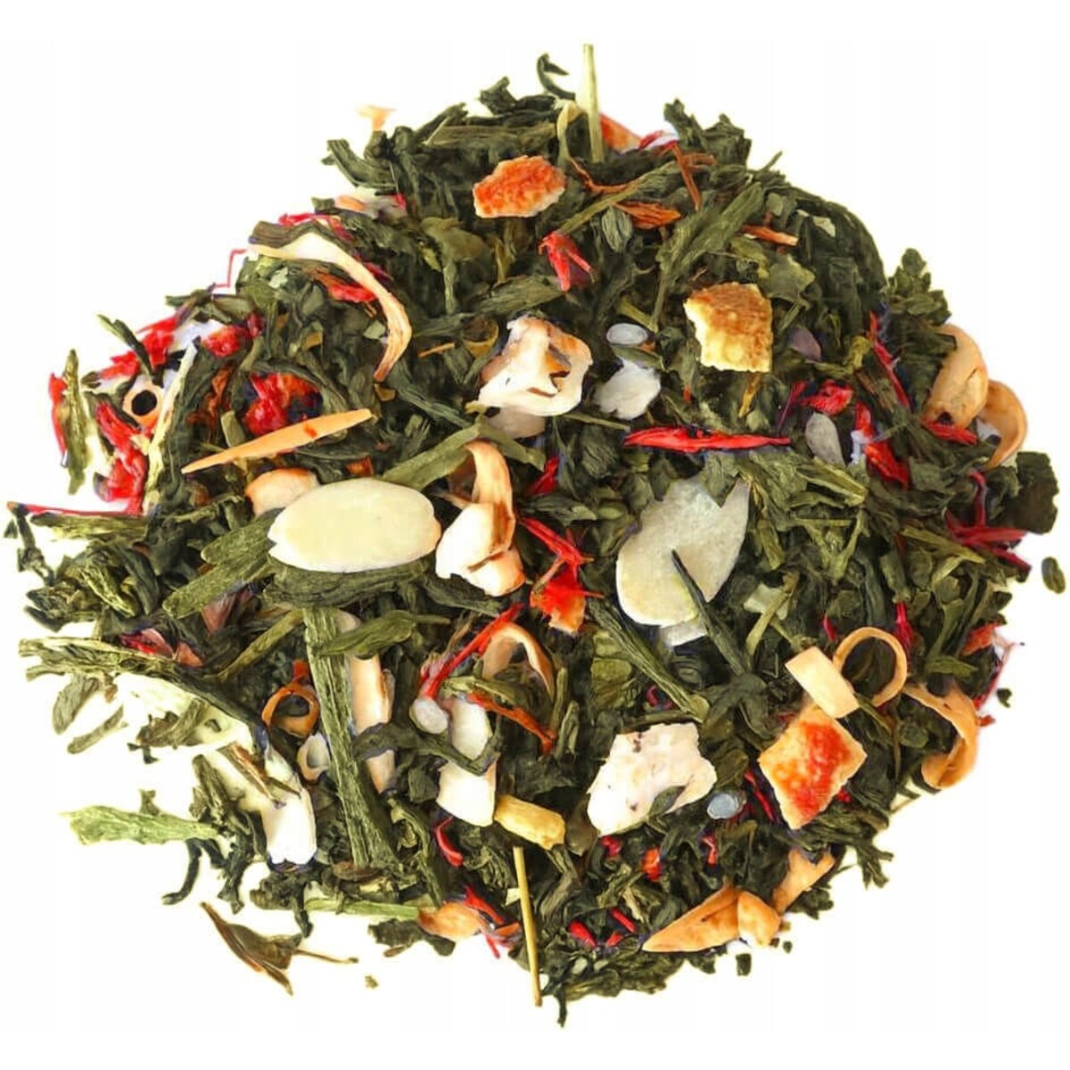 Herbata zielona PRZYSMAK ŚW MIKOŁAJA premium jabłka pomarańcza migdały 100G - herbata liściasta sypana mieszanka napar susz