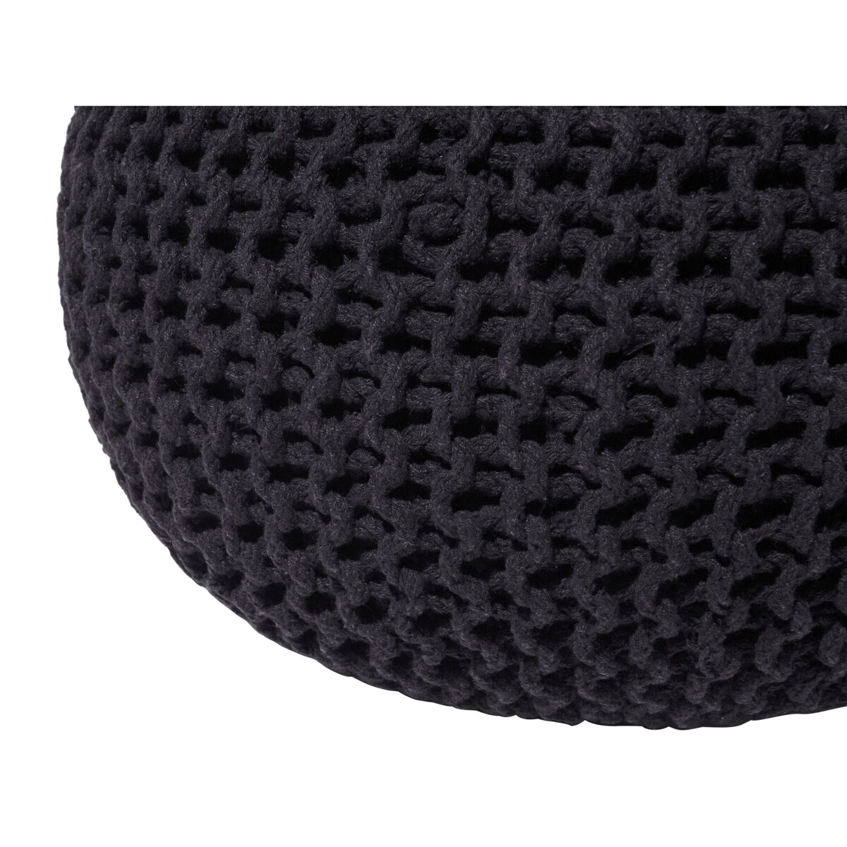 Puf 50 x 35 cm czarny CONRAD