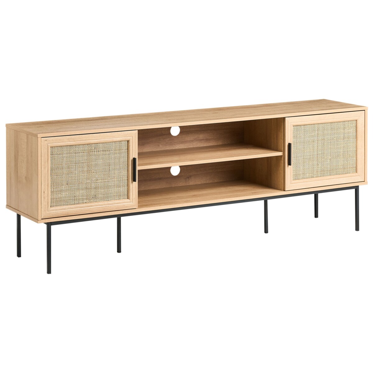 Szafka RTV PASCO Rattan Jasnobrązowy