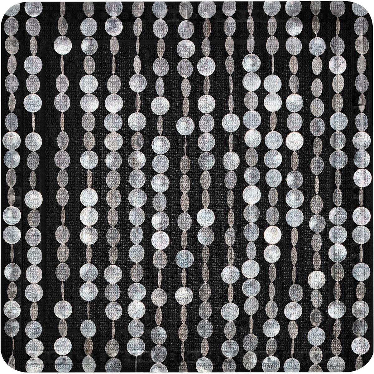 Kleine Wolke Perla Mata antypoślizgowa pod prysznic 55x55 cm PVC czarny