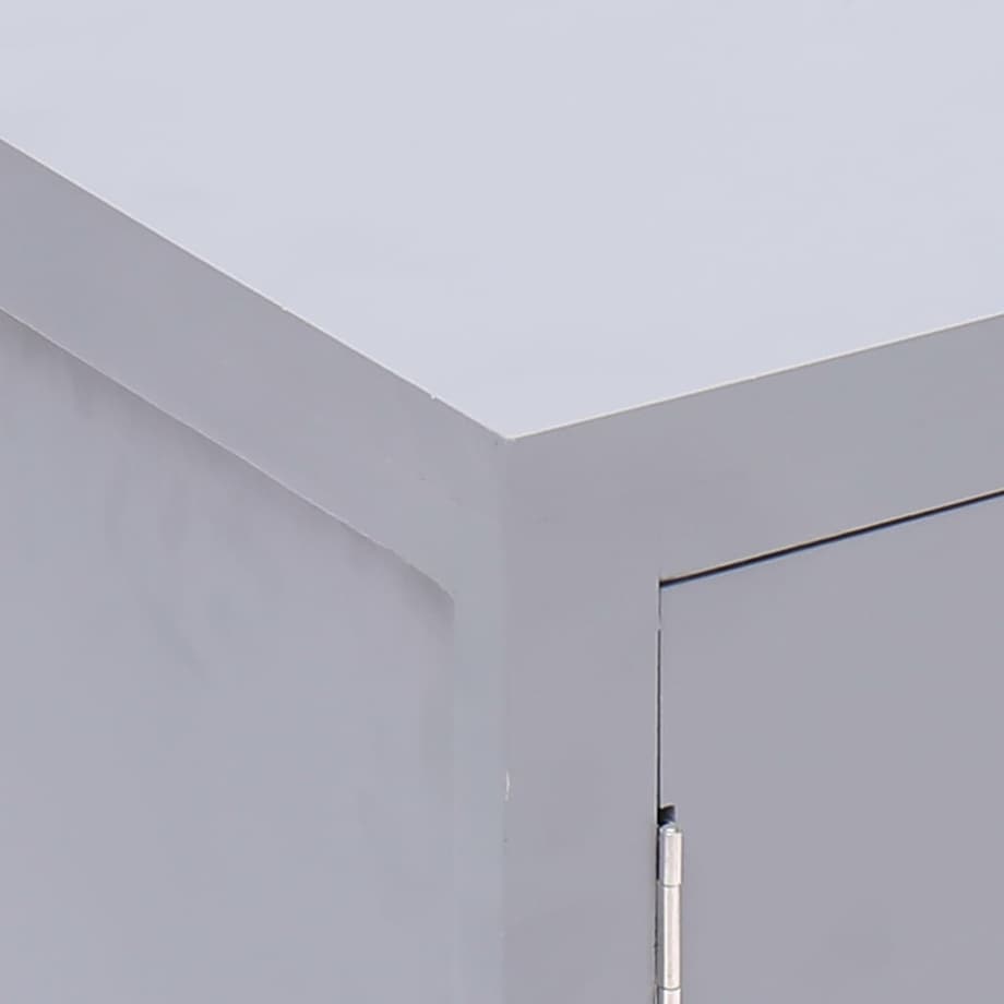 vidaXL Szafka nocna, szara, 38 x 28 x 52 cm, drewno paulownia