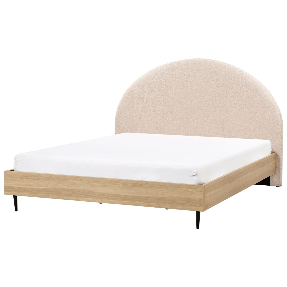 Łóżko Boucle MILLAY 180 x 200 cm Beżowy