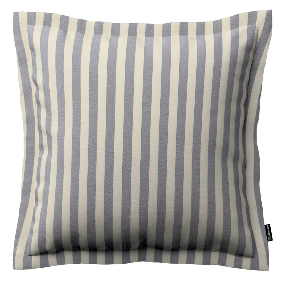 Poszewka Mona na poduszkę 45x45 granatowo-białe pasy (1,5cm)