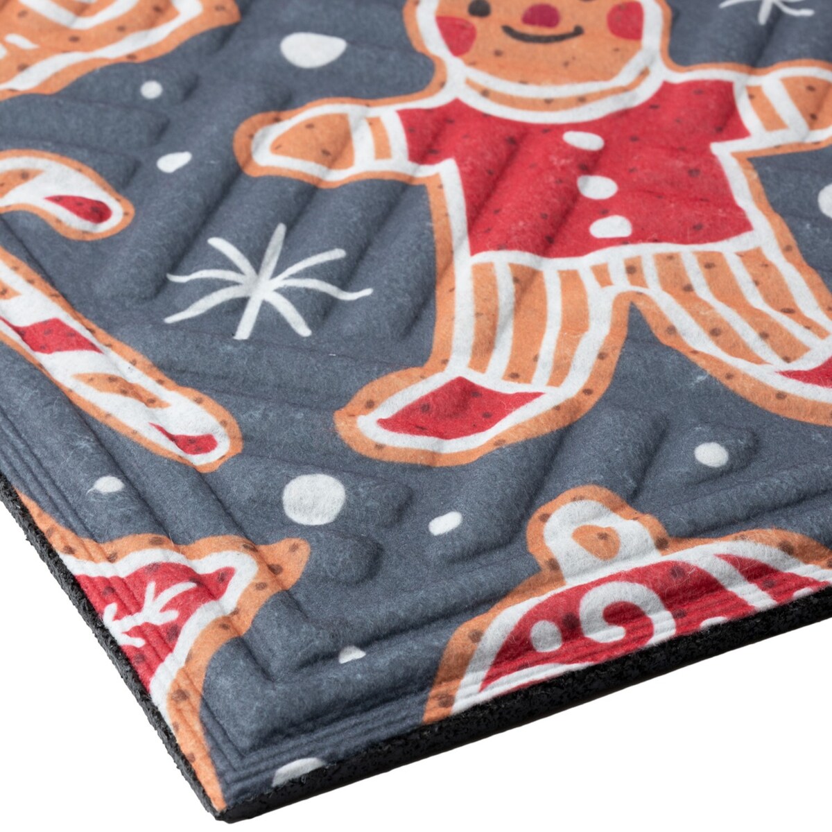 Wycieraczka świąteczna gumowa 45x75 cm Pierniki