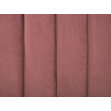 Łóżko welurowe 180 x 200 cm różowe AMBILLOU
