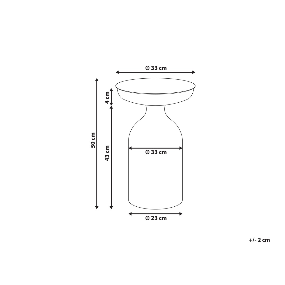 Stolik pomocniczy TENJO Metal Czarny