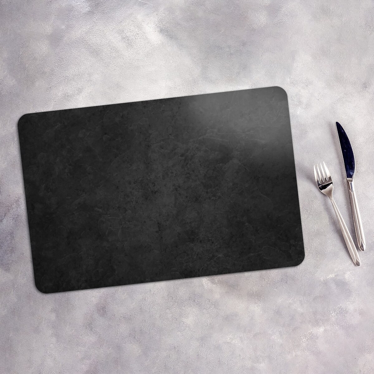 Komplet mat pod talerz Czarny kamień, 6 szt. 45x30cm