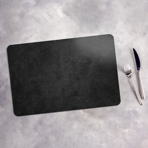 Komplet mat pod talerz Czarny kamień, 6 szt. 45x30cm