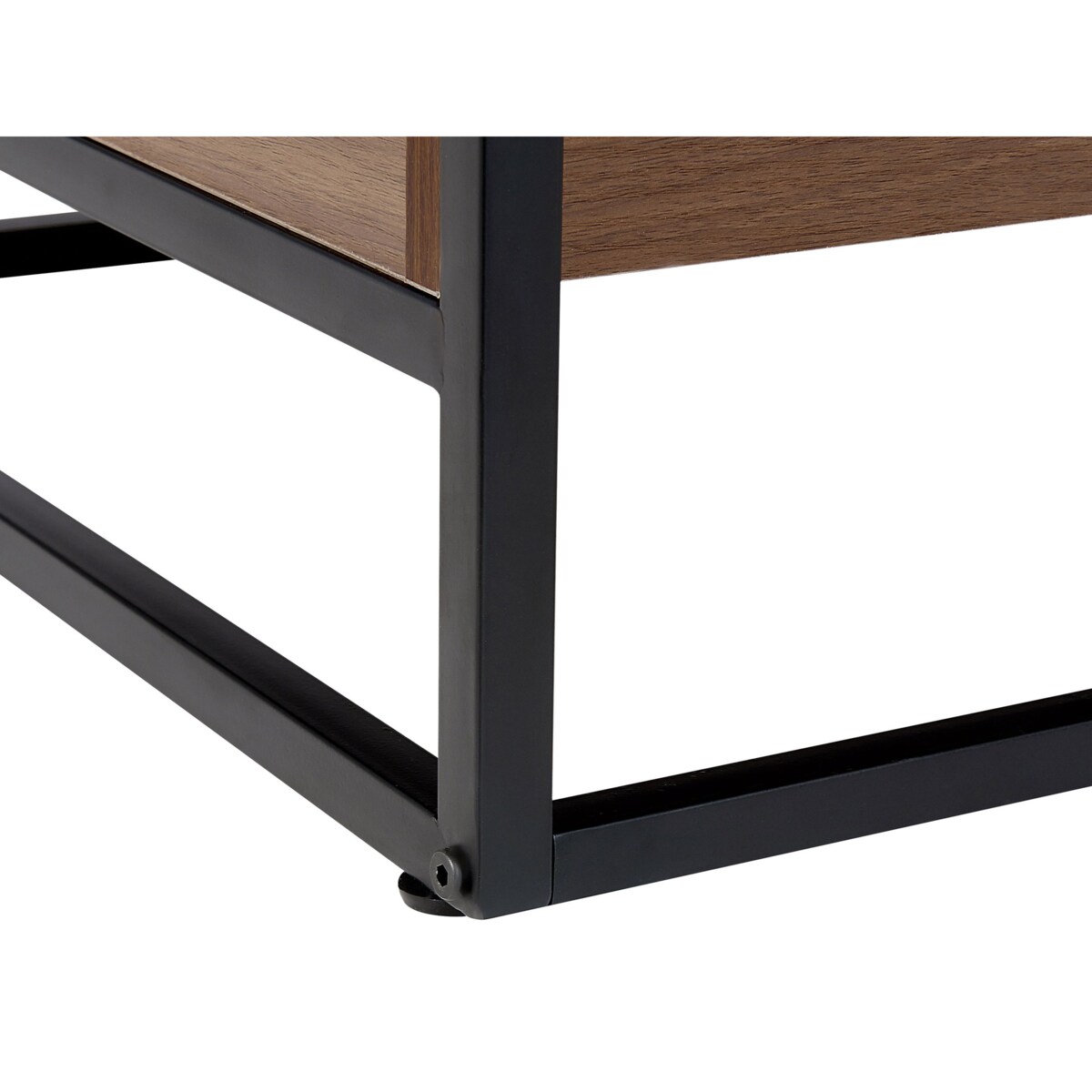 Stolik kawowy WACO Szkło hartowane Czarny ze schowkiem