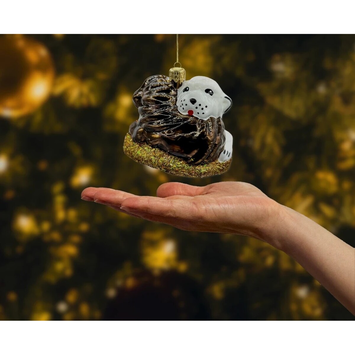 Bombka choinkowa: Dwa wtulone psy