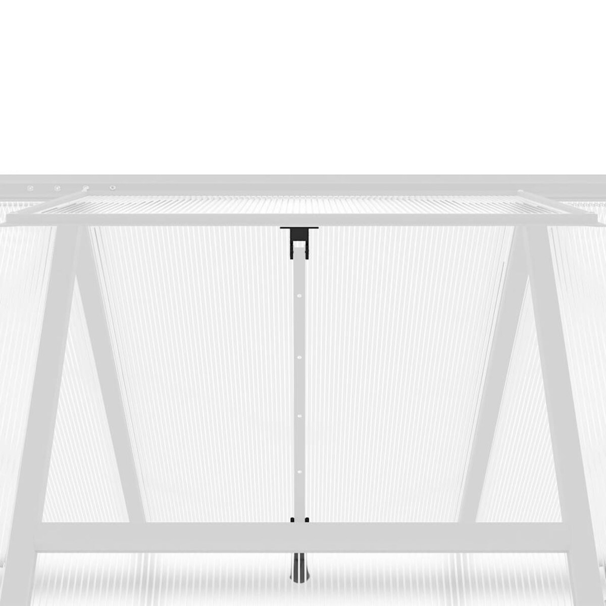 vidaXL Szklarnia z ramą podstawy, srebrna, 169x169x195 cm, aluminium