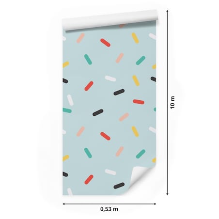 Tapeta Dla Dzieci KOLOROWE Wzorki