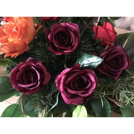 RÓŻA kwiaty sztuczne główka wyrobowa na stroik