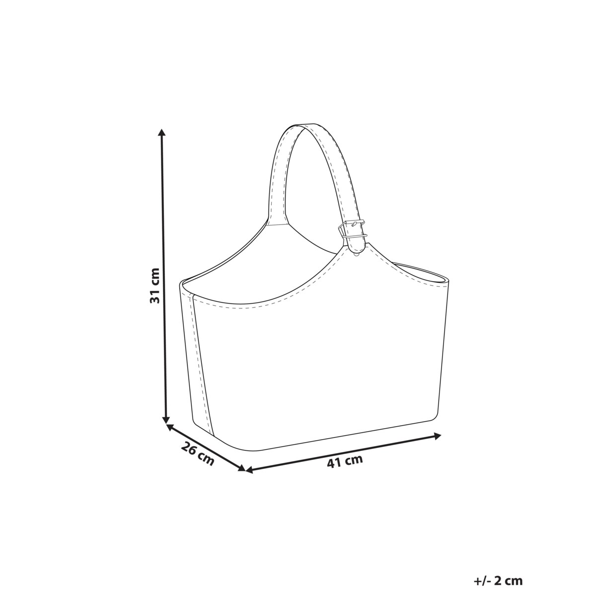 Kosz ekoskóra jasnoszary ELAM