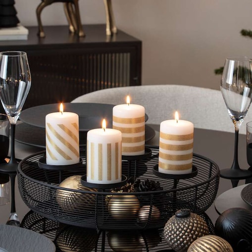 Wieniec adwentowy Villeroy & Boch Christmas Chic czarny metalowy