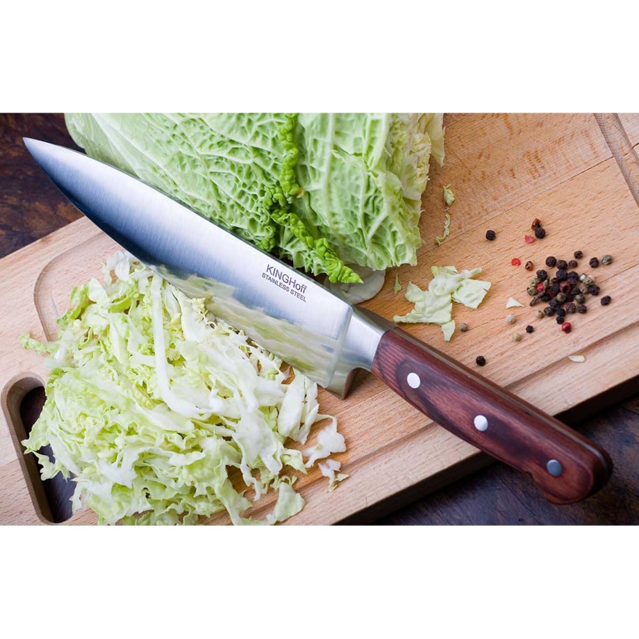 Stalowy nóż szefa kuchni 22cm kuchenny pojedyńczy KINGHOFF