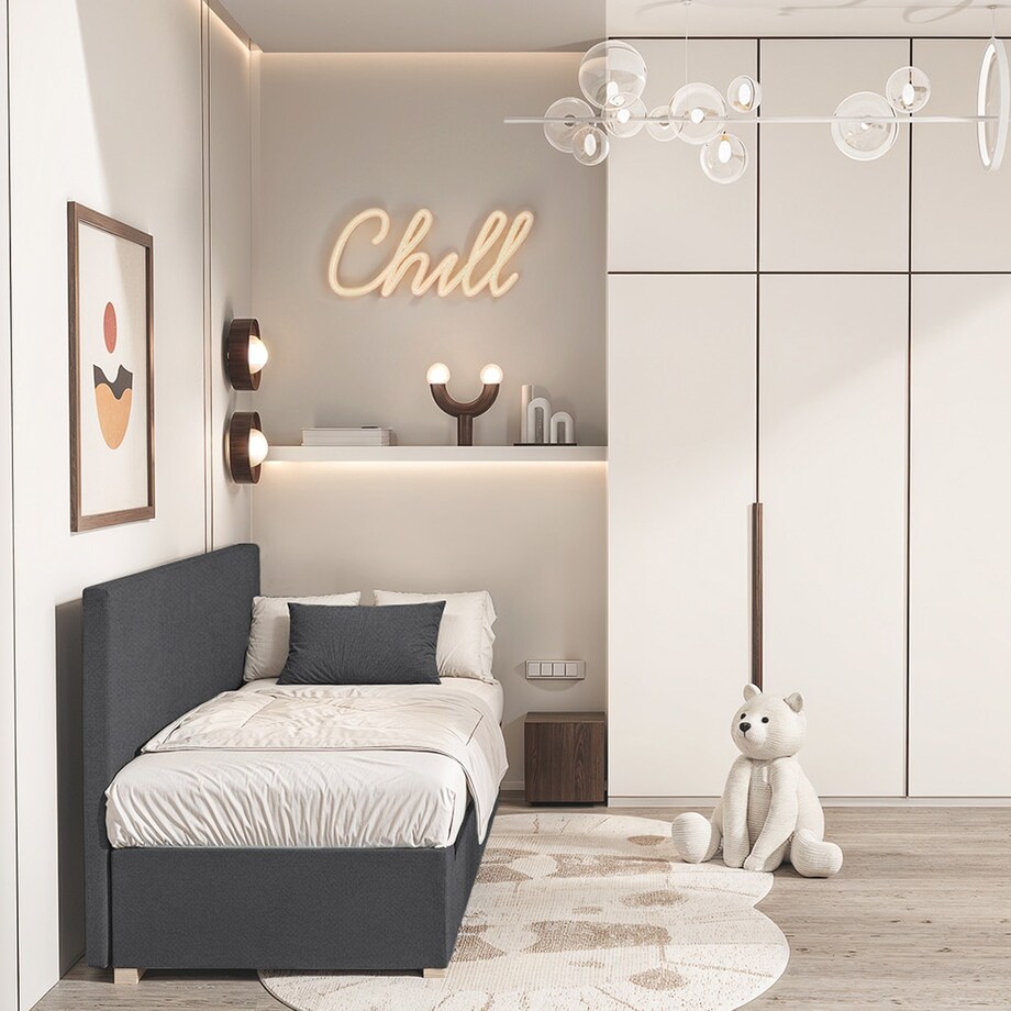 Mesonica Łóżko Cozi, granatowe, 90x200