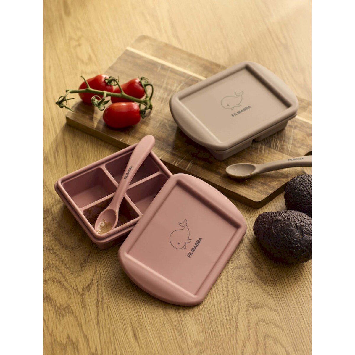 Filibabba Silikonowy pojemnik do mrożenia posiłków 2pack Rose Mix