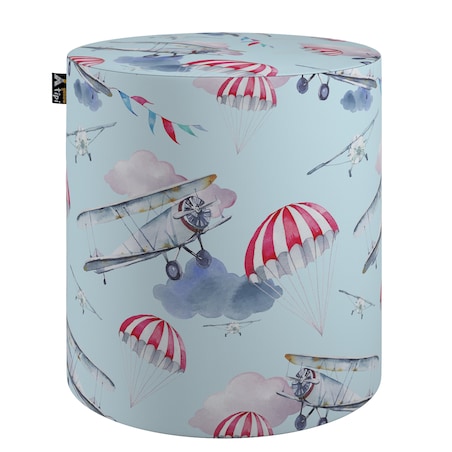 Puf Bobby, niebiesko-różowy, ø40, wys. 40 cm, Magic Collection