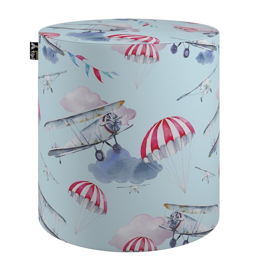 Puf Bobby, niebiesko-różowy, ø40, wys. 40 cm, Magic Collection