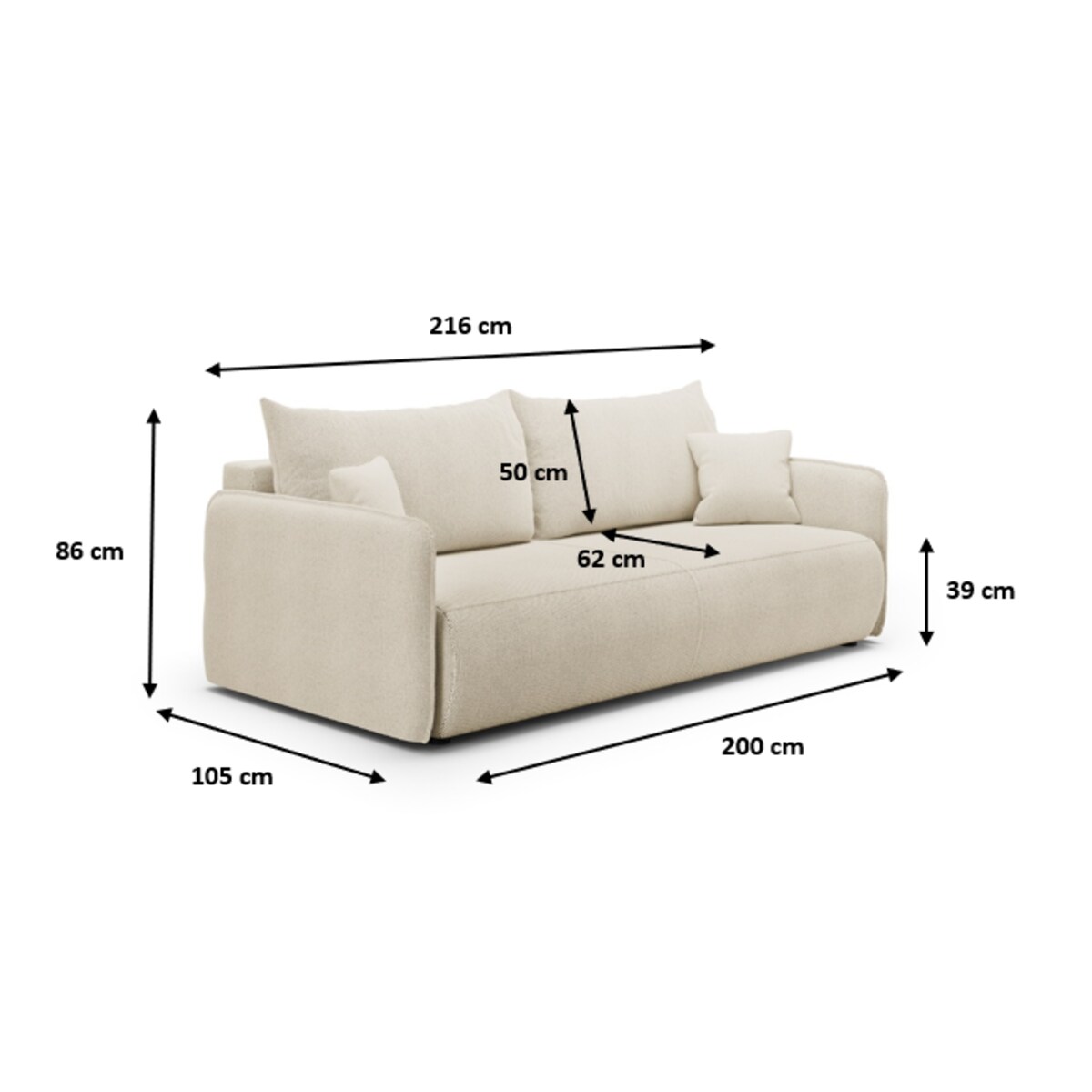 Kanapa FOREST z funkcją spania Kolor: 84