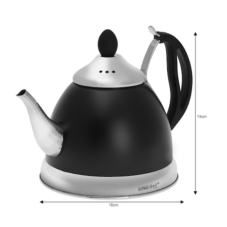 Czajnik czajniczek zaparzacz do herbaty i ziół 1.0L czarny KINGHOFF