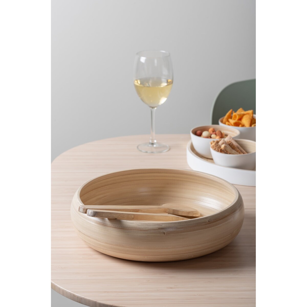 Drewniana miska na sałatkę PURO, Ø 30 cm