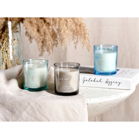 3 świece zapachowe sojowe bergamotka/ morska bryza/ szałwia z solą morską SHEER JOY