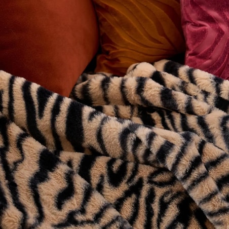 Pled koc futrzany ze zwierzęcym nadrukiem Orana 120x160 cm