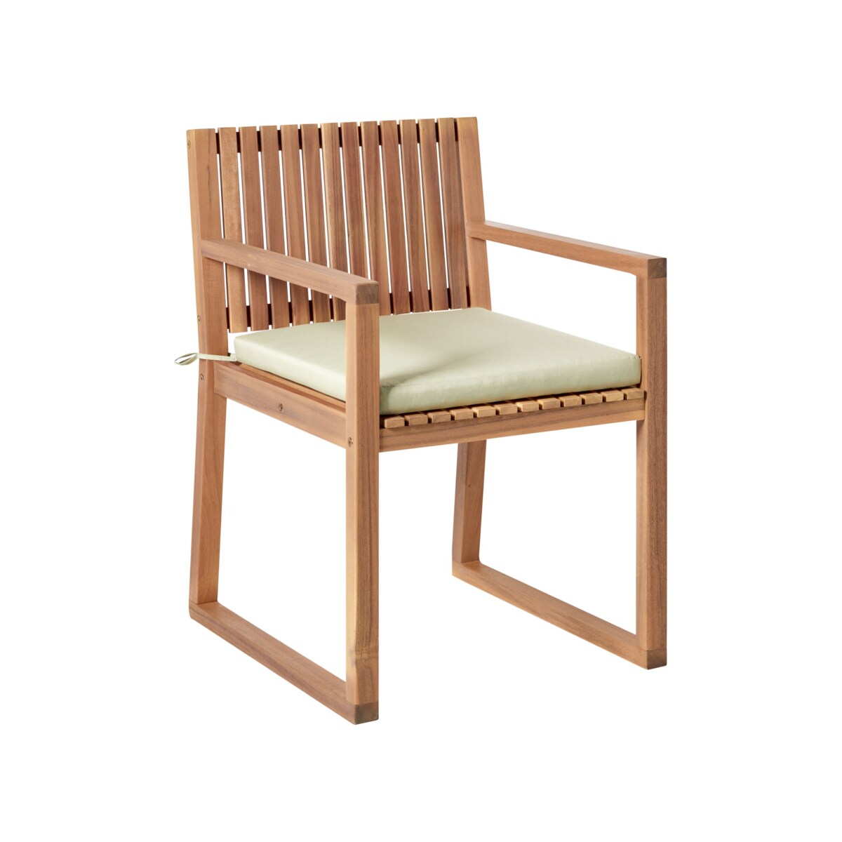 Zestaw ogrodowy dla 8 osób SASSARI PREMIUM z poduszkami Certyfikowane drewno akacjowe Jasnozielony