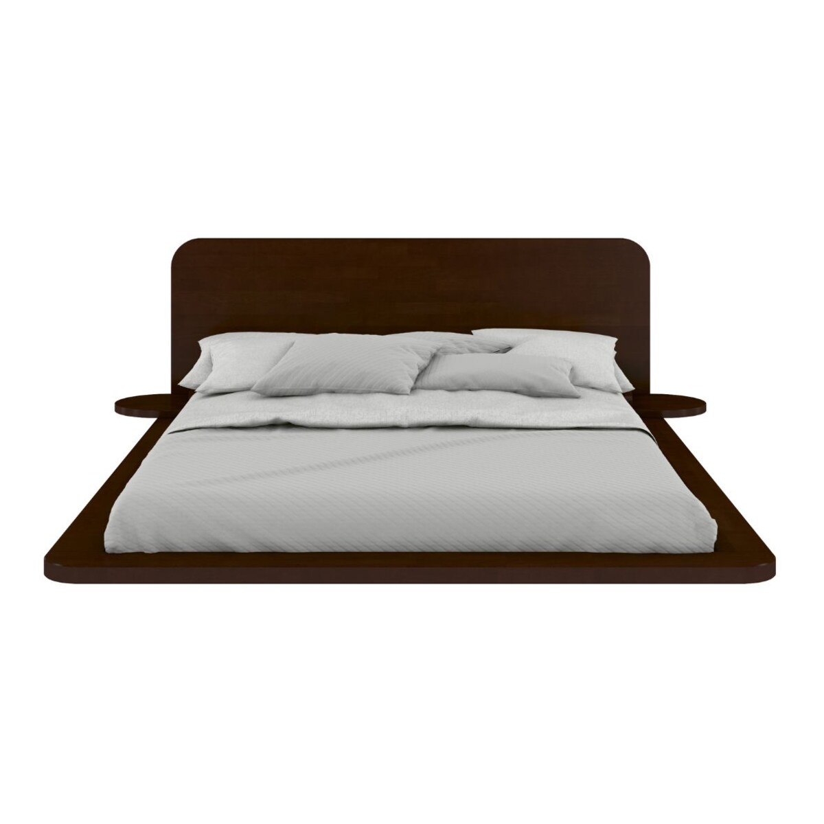 Łóżko lewitujące bukowe JAPANDIC / 160x200, kolor palisander