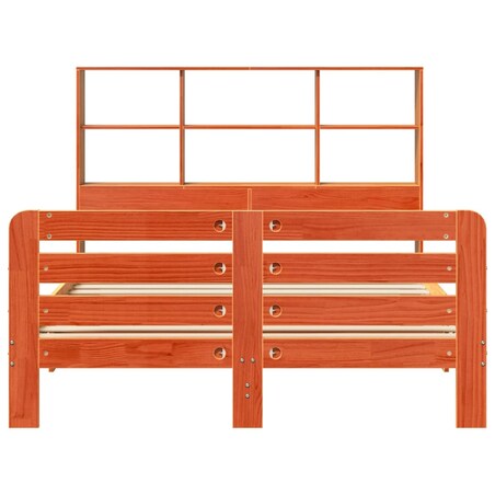 vidaXL Łóżko bez materaca, woskowy brąz, 140x200 cm, drewno sosnowe