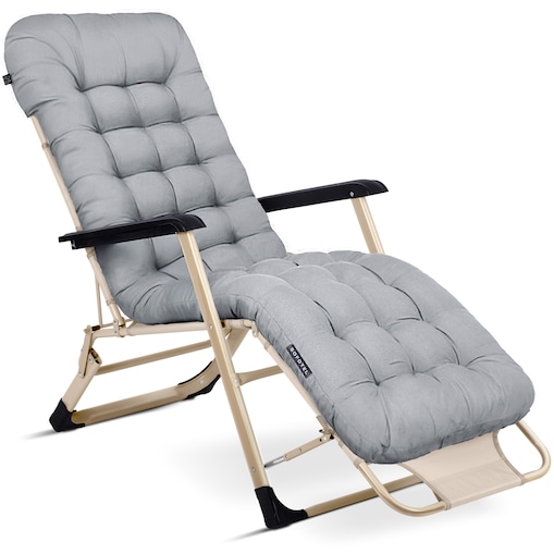 Leżak ogrodowy grawitacyjny z poduszką Sofotel składany fotel na taras balkon