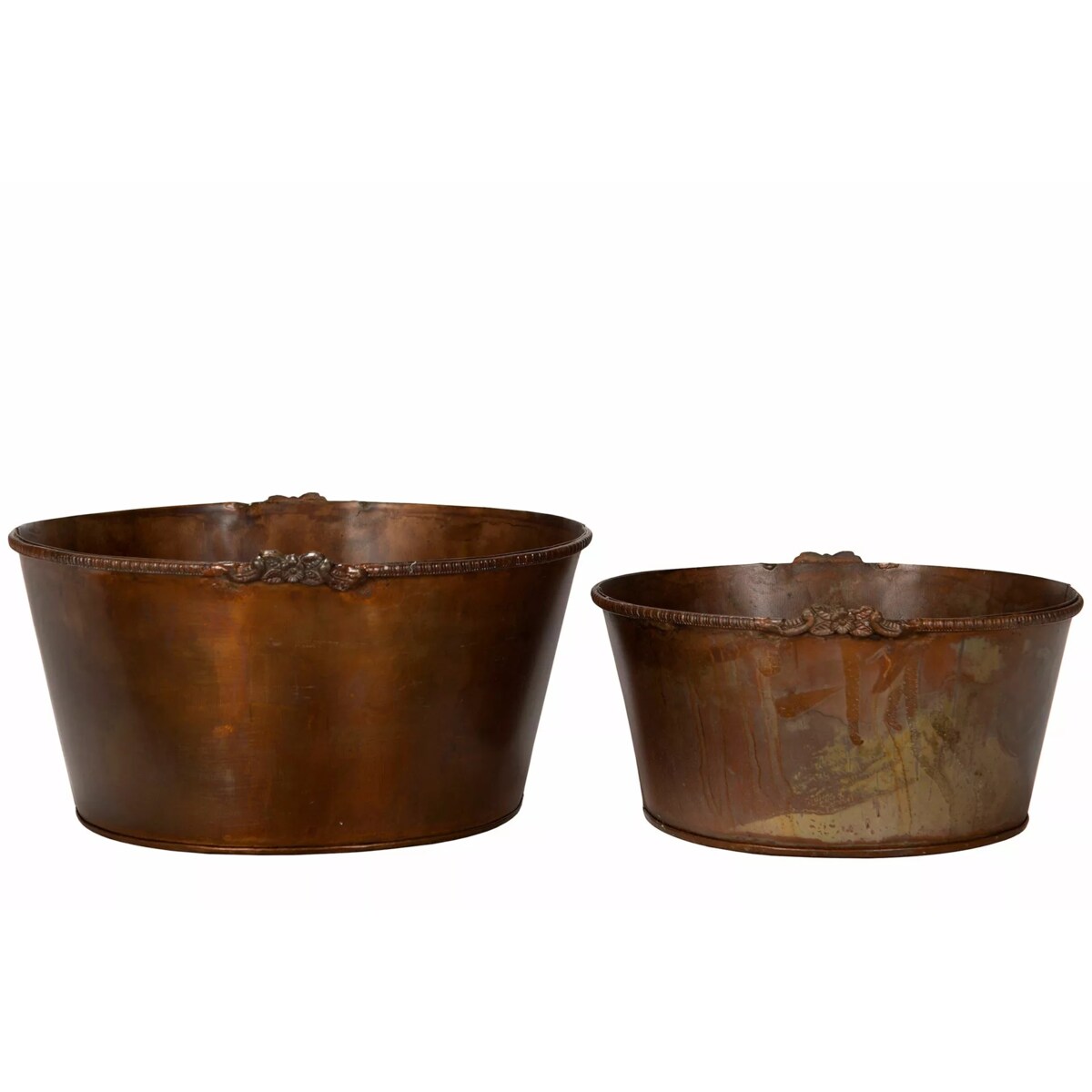 DONICZKA MISKA na bonsai parapet 2 szt. zestaw osłonka donica loft metal
