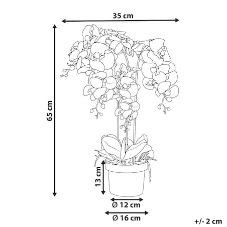 Sztuczna roślina ORCHID 65 cm Biały