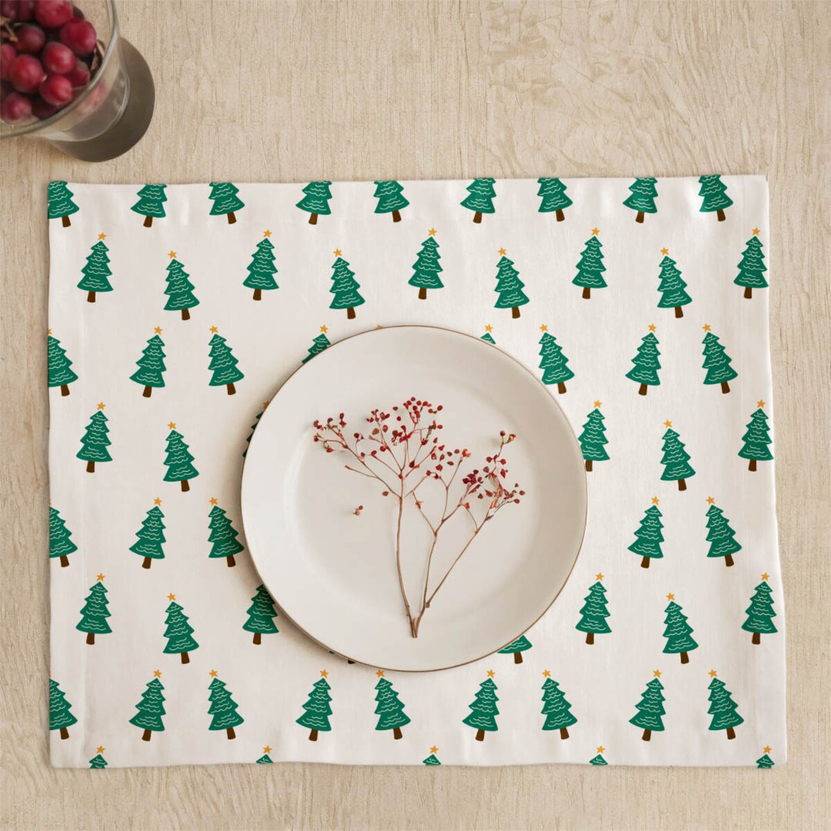 Podkładki świąteczne - Choinki