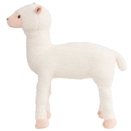 vidaXL Pluszowa alpaka, stojąca, biała, XXL