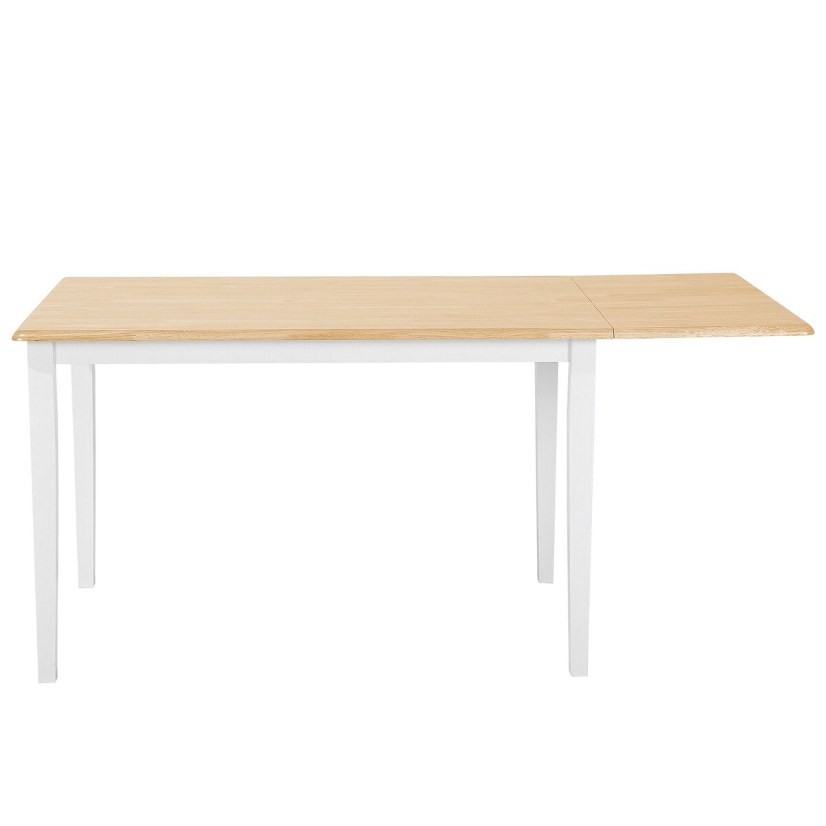 Stół do jadalni rozkładany drewniany 120/160 x 75 cm biały LOUISIANA